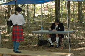 Bagpiping on the Competition Boards, Stone Mountain, October 2007